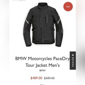 BMW Men's Black/Gray PaceDry Tour Performance Jacket Size 58